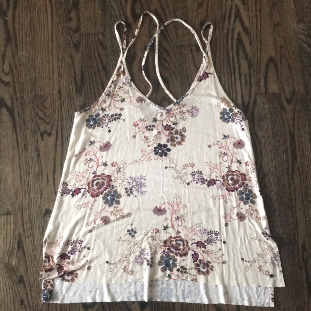 American Eagle loose fitting flower tank top
